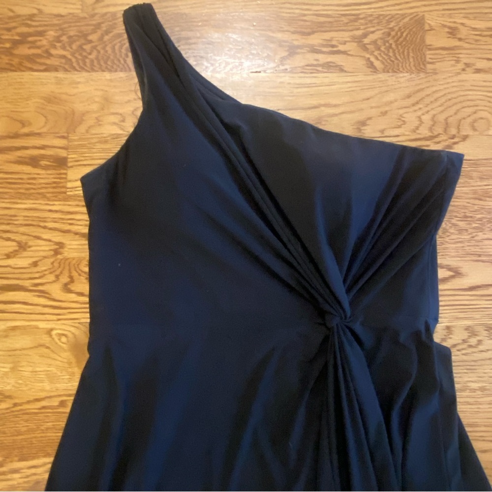 BHLDN Black one shoulder dress